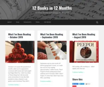 12Books12Months.com(12 Books 12 Months) Screenshot