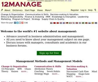 12Manage.com(All about Management and Business Administration) Screenshot