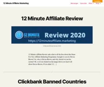 12Minuteaffiliate.marketing(12 Minute Affiliate Marketing) Screenshot