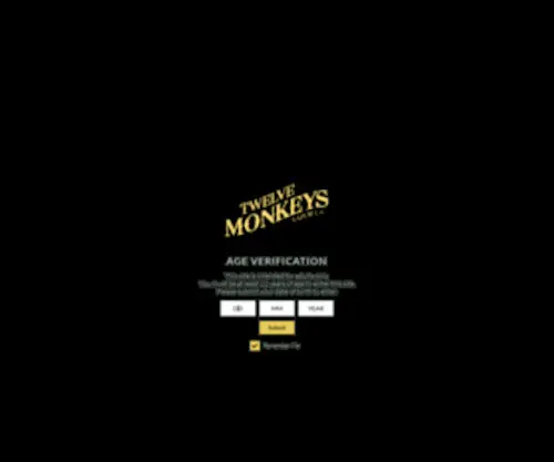 12Monkeysvapor.com(12 Monkeys Vapor Co) Screenshot