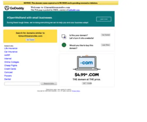 12Monthloansnofee.com(12 Monthloansnofee) Screenshot