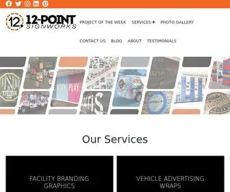 12Pointsignworks.com(Custom Branded Environmental Graphics & Vehicle Wraps by 12) Screenshot