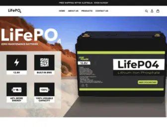 12Vlifepo4.com(LiFePo Lithium 12v Battery) Screenshot