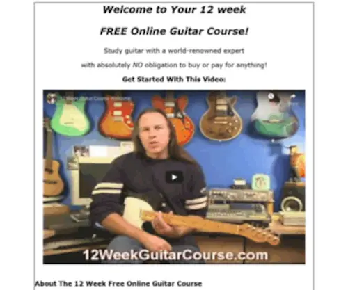 12Weekguitarcourse.com(12 Week Guitar Course) Screenshot