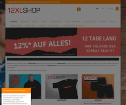 12XL.de(Bekleidung in Übergrößen für Herren) Screenshot