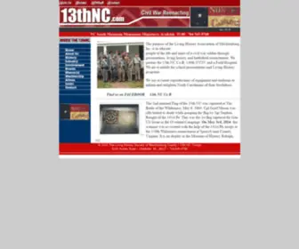 13THNC.com(The 13th NC Civil War reenactment unit) Screenshot