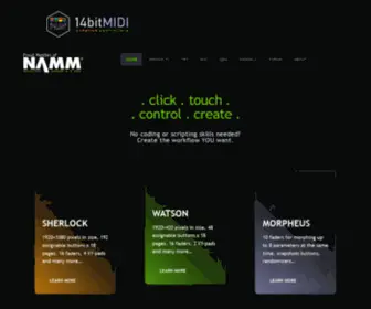 14Bitmidi.com(Home of creative controllers 14bitMIDI) Screenshot