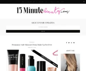15Minutebeauty.com(15 Minute Beauty Fanatic) Screenshot