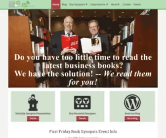 15Minutebusinessbooks.com(First Friday Book Synopsis) Screenshot