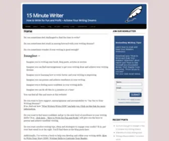 15Minutewriter.com(15 Minute Writer) Screenshot