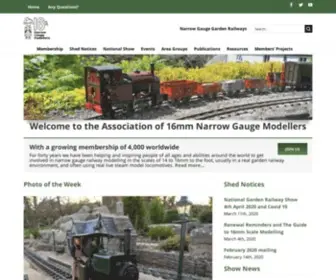 16MM.org.uk(Narrow Gauge Railways in your Garden) Screenshot