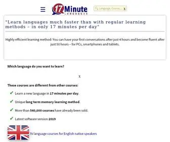 17-Minute-Languages.net(17 minute languages) Screenshot