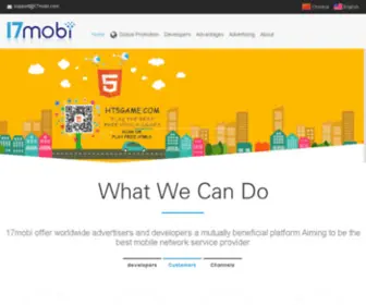 17Mobi.com(Global Mobile Network Advertising Media Platform) Screenshot