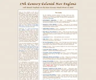 17THC.us(17th Century New England) Screenshot