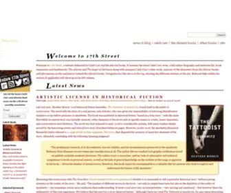 17THStreet.net(Caleb Carr & The Alienist Books) Screenshot