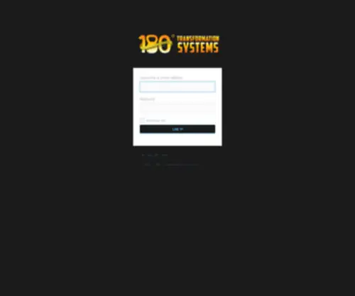 180-Transformation.com(Log In ‹ 180° Transformation Systems) Screenshot