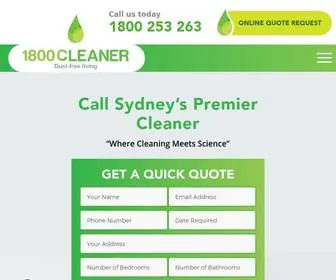 1800Cleaner.com.au(Sydney House Cleaners & Fine Dust Removal Services For The Home) Screenshot