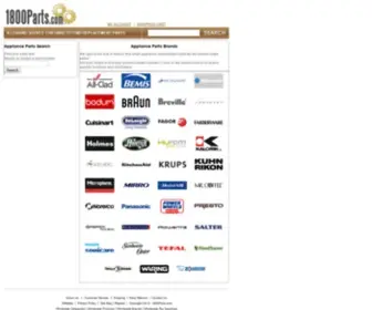 1800Parts.com(A leading source for hard to find appliance replacement parts) Screenshot