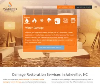 1800Waterdamageasheville.com(Warren Restoration) Screenshot