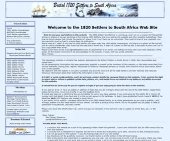1820Settlers.com(British 1820 Settlers to South Africa) Screenshot