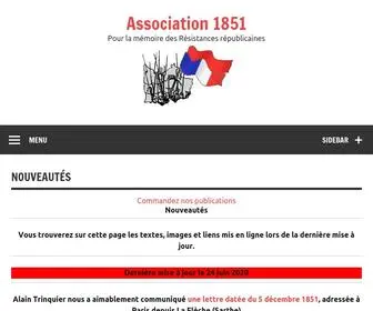 1851.fr(Association 1851) Screenshot
