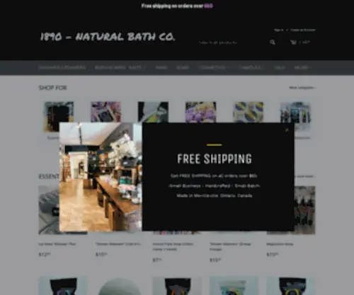 1890.ca(1890 Natural Bath Co) Screenshot