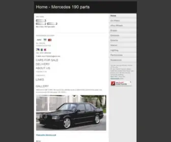 190Parts.co.uk(Mercedes 190 (W201) Specialists) Screenshot