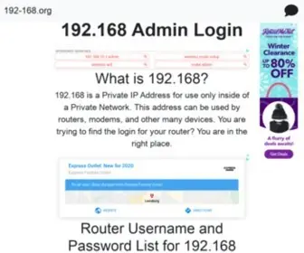 192-168.org(192.168 Login (Username &) Screenshot