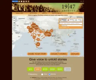 1947Partitionarchive.org(1947 Partitionarchive) Screenshot
