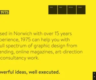 1975.co(1975 Graphic Design Studio I Norwich) Screenshot