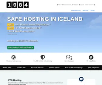 1984.hosting(Safe hosting in Iceland) Screenshot