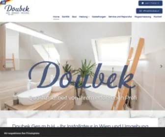 1A-Doubek.at(Vertrauen Sie Ihrem langjährig vertretenen Installateur von der Firma Doubek in 1030 Wien) Screenshot