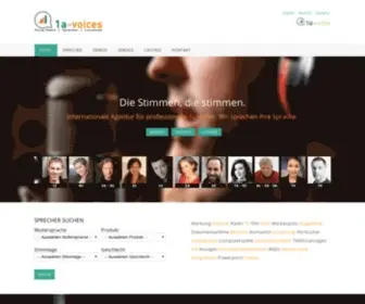 1A-Voices.com(Internationale Agentur für professionelle Sprecher) Screenshot