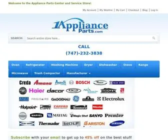 1Applianceparts.com(The Number ONE Appliance Parts Store) Screenshot