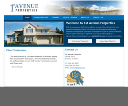 1Aprentals.com(1st Avenue Properties) Screenshot