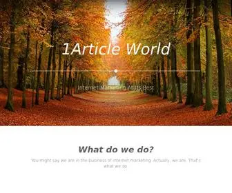 1ArticleWorld.com(Article publishing) Screenshot