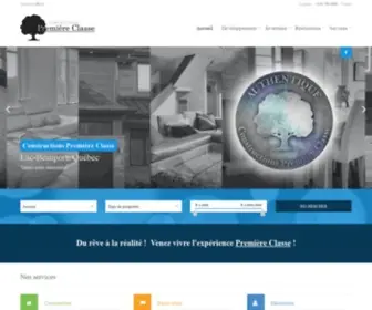 1Classe.com(Première Classe propose des modèles de maisons neuves) Screenshot