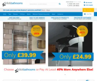 1Clickbathrooms.co.uk(1 Click Bathrooms) Screenshot