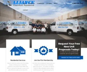 1Comfortaz.com(Alliance Comfort Air AC repair and installation in Phoenix AZ) Screenshot