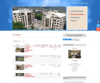 1Costaricarealty.com(Riverside Condomiuns Rentals) Screenshot