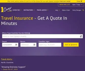 1Cover.co.nz(Travel Insurance Trusted By Over 1.5 Million Travellers) Screenshot