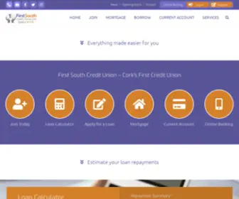 1CU.ie(First South Credit Union) Screenshot