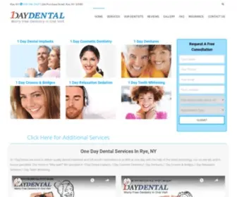 1Daydental.com(1 day dental specializes in painless same day dental procedures) Screenshot