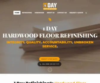 1Dayrefinishing.com(1 DAY® Refinishing Hardwood Floors) Screenshot