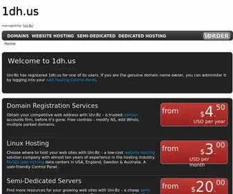 1DH.us(Domain registration) Screenshot