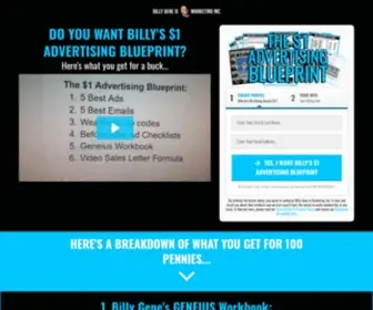 1Dollarbilly.com(BILLY'S $1 ADVERTISING BLUEPRINT) Screenshot