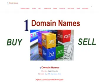 1Domainnames.com(1 DOMAINS) Screenshot