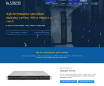 1Gservers.com(1G/2G/10G High Bandwidth Dedicated Servers) Screenshot