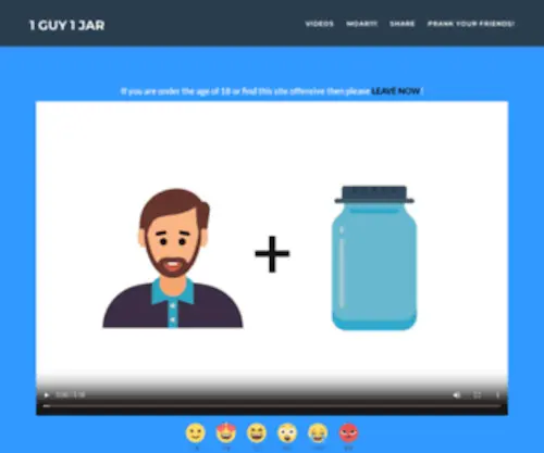 1Guy1Jar.net(Watch the full 1 Guy 1 Jar video (if you dare)) Screenshot