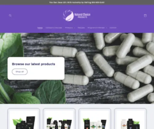 1Inhealth.com(Natural Choice Products) Screenshot